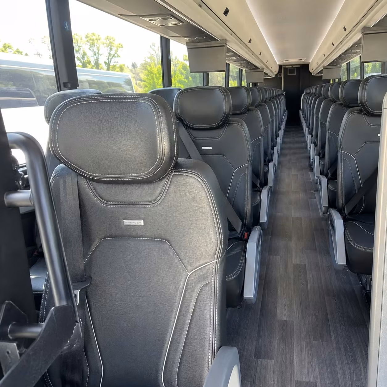hartford charter bus rental interior